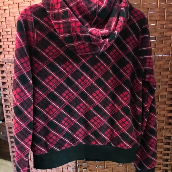 Fuzzy Pink Plaid Jacket - Picture 2 of 3